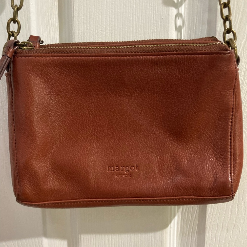 Margot Brown Leather Crossbody bag